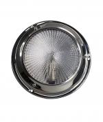 Pactrade Marine Boat Cool White LED Dome Light Stainless Steel Beautiful Accent with Rocker Switch, 5-1/2 Inch Dia - 4'' Lens